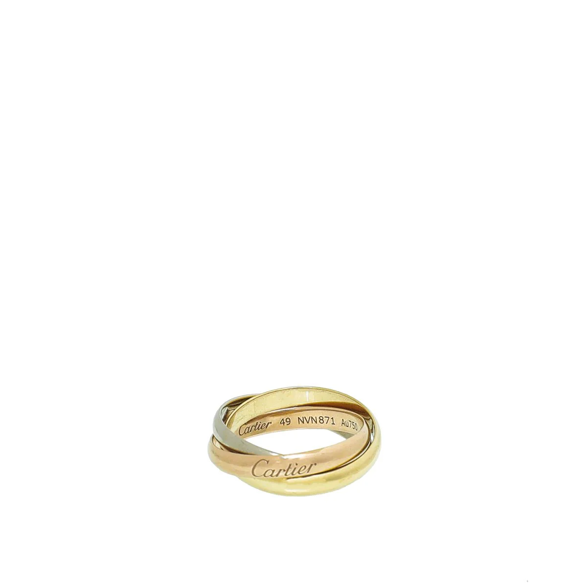 Cartier 18K Trinity Gold Ring 49