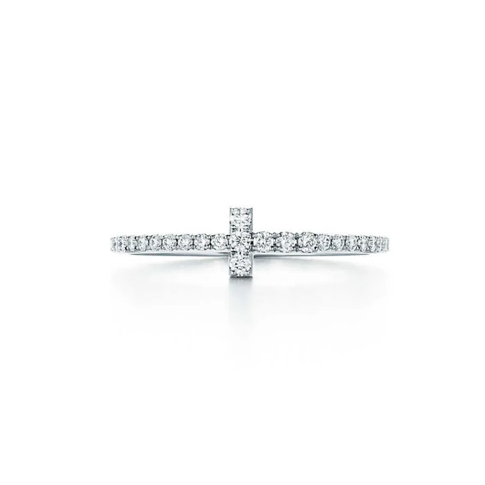 Tiffany T Wire Ring Rose Gold With Diamonds For Women UK Sale OnlineGRP08658/GRP08661