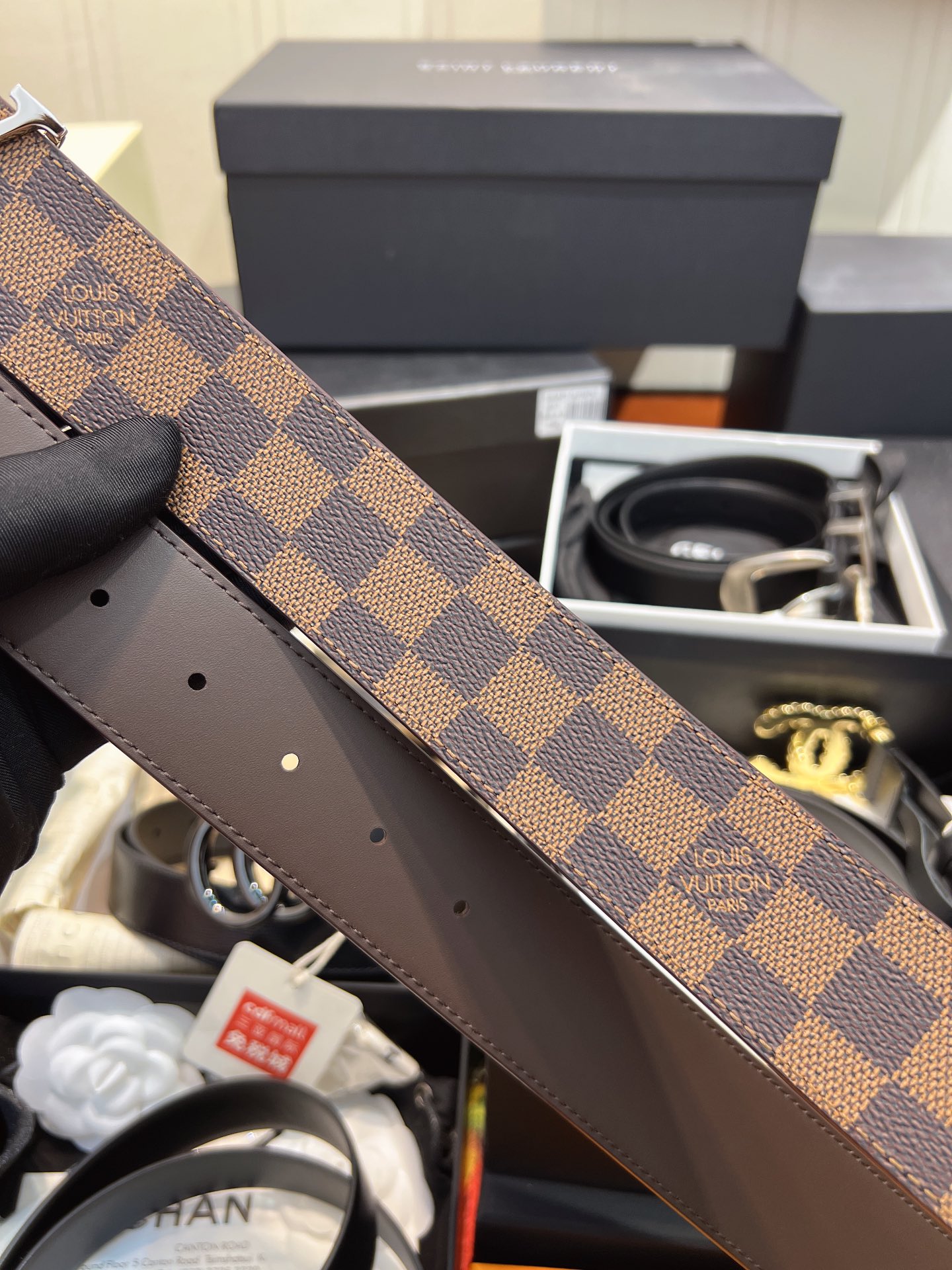 Louis Vuitton LV Leather Belts 1:1 Mirror Version