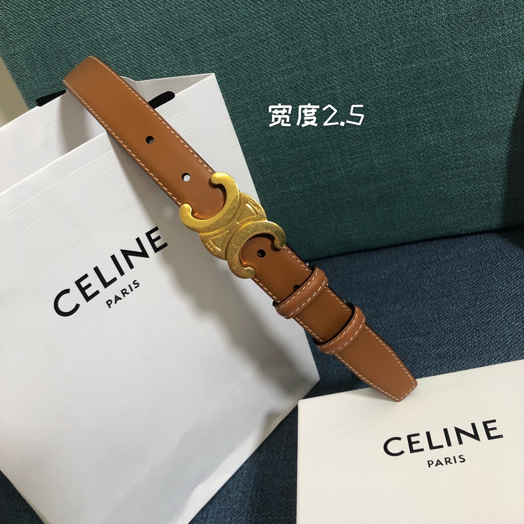 Celine Cowhide Belt 18mm 25mm