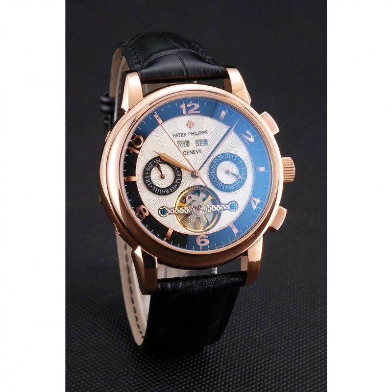 Perpetual Calendar Tourbillon Two Dial 44 mm, Rose Gold Plated