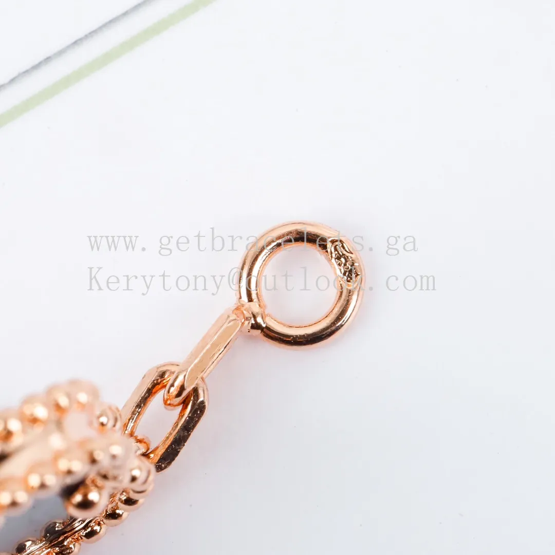 Van Cleef Arpels Magic Alhambra Bracelet 5 Motifs Gray Mother-of-pearl Rose Gold