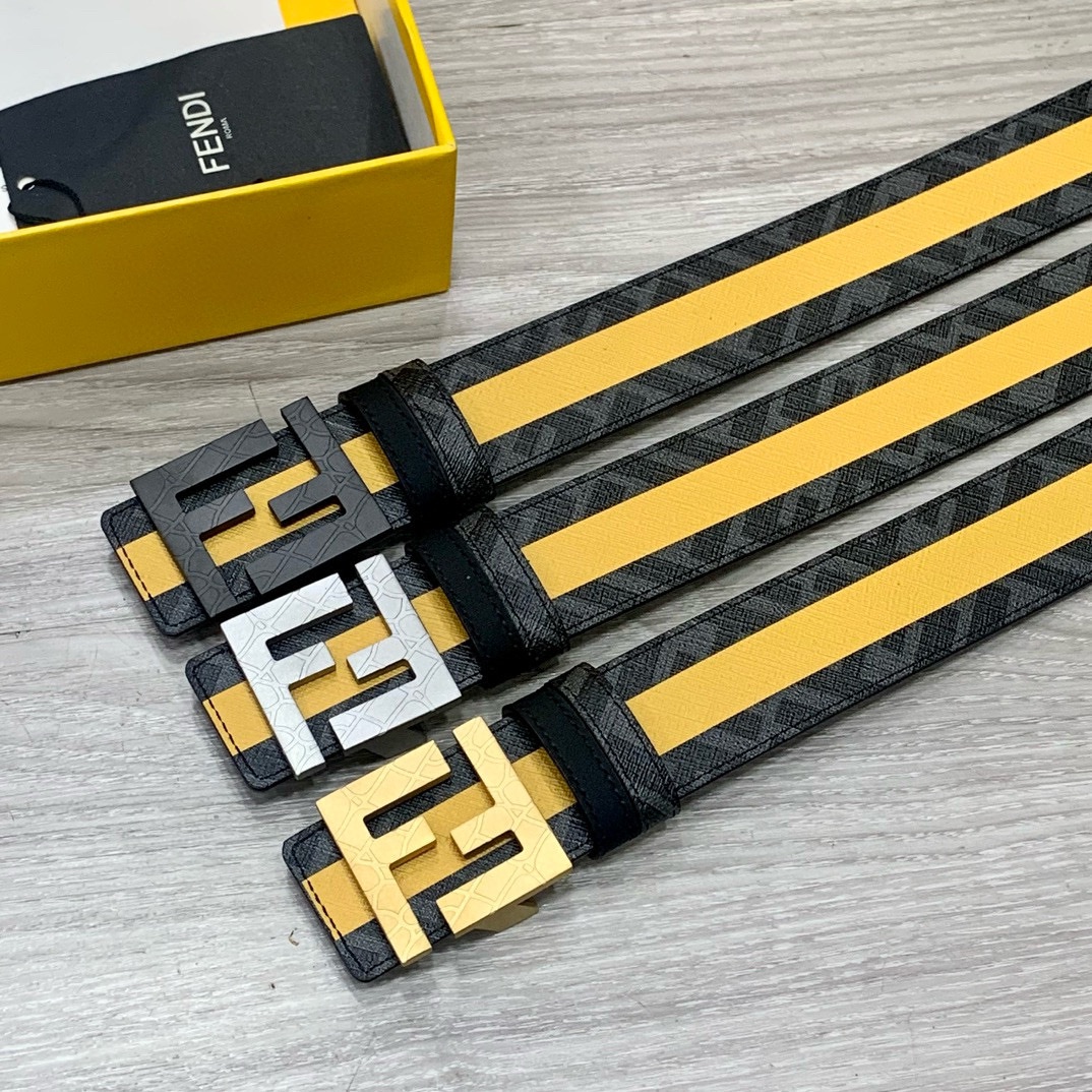 Fendi Leather Belts 1:1 Mirror Version