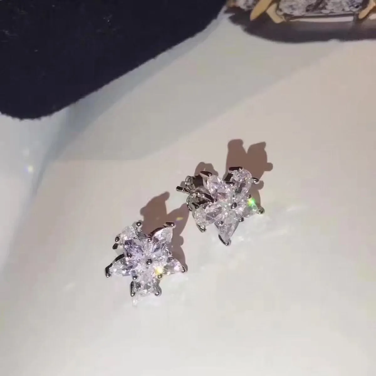 Tiffany Victoria Mixed Cluster Earrings 925 Silver Diamonds For Ladies Online Jewelry 34939934