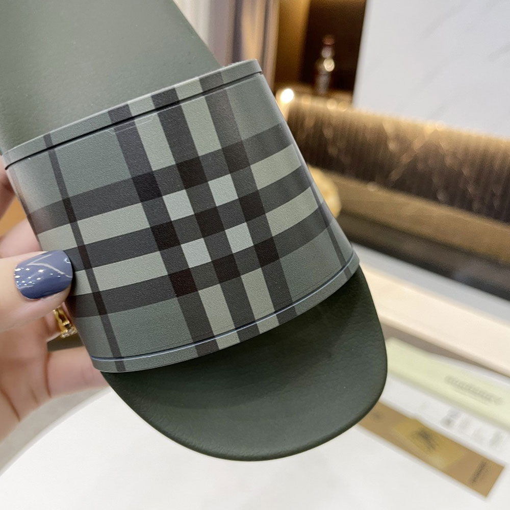 Burberry Check Printing Leisure And Comfort Shoes Sandal (Replica)