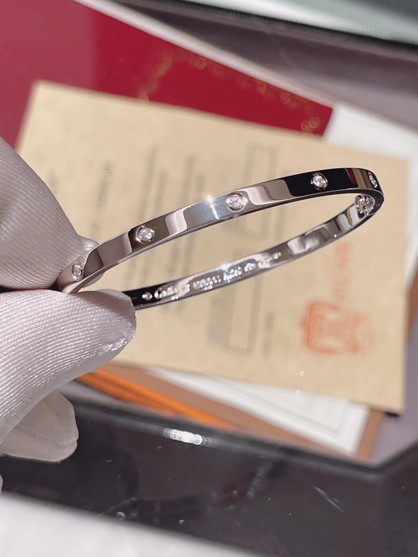 Cartier Love Bracelet with Ten Diamonds, SMALL MODEL