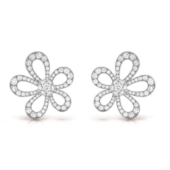 Flower Earring with Diamonds Dupe