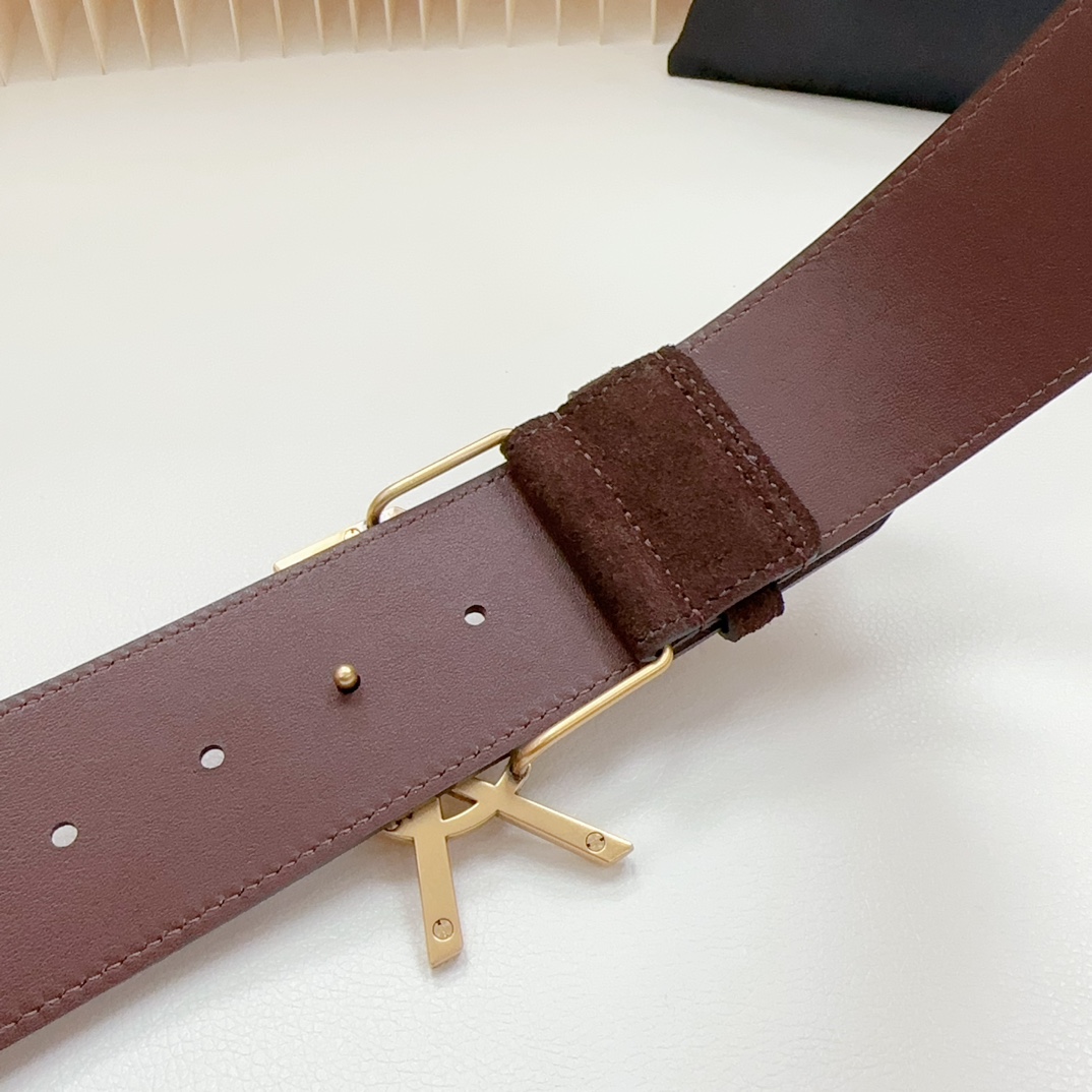 YSL Saint Laurent Leather Belts 1:1 Mirror Version