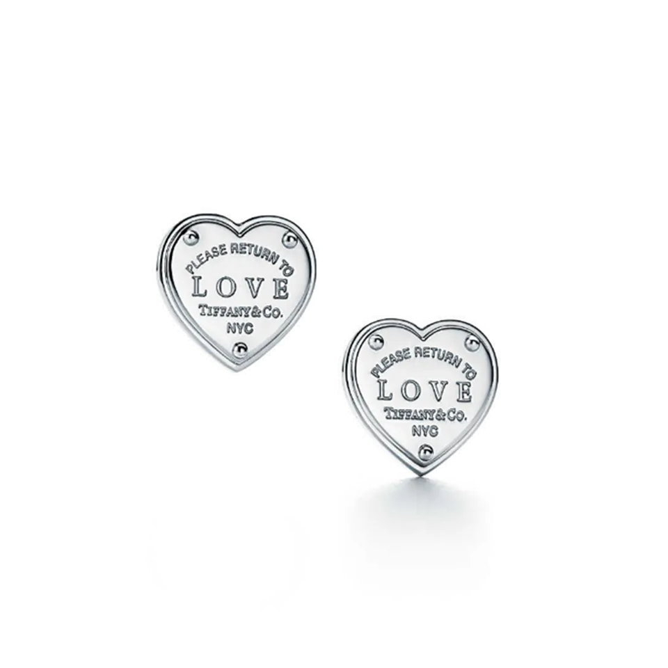 Wholesale Tiffany Heart Love Earrings Diamonds Latest  Women Fine Jewelry