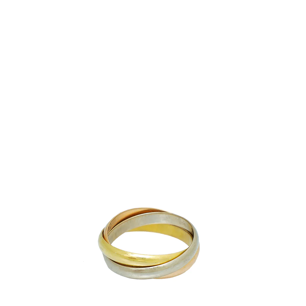 Cartier 18K Trinity Gold Small Model Ring 51