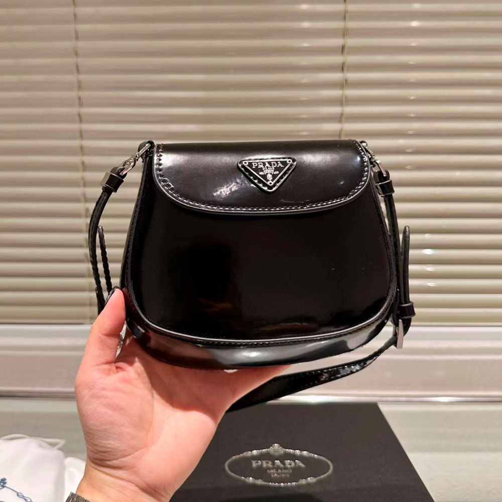 Prada Cleo Shiny Leather Shoulder Bag（Replica）