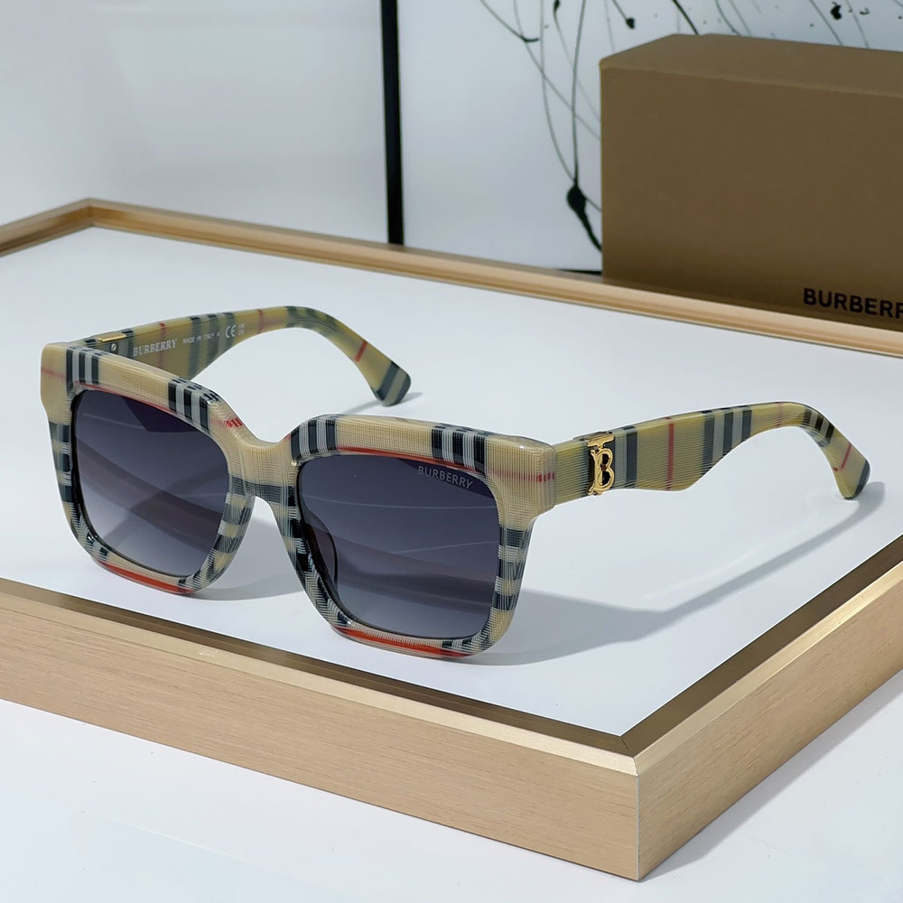 Burberry  Mirror leg Logo Sunglasses Top quality （Replica）