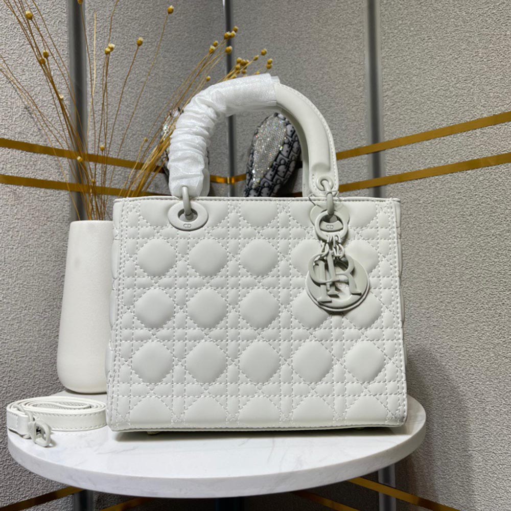 Dior The LADY DIOR Medium Bag-Matte cowhide leather(Replica)