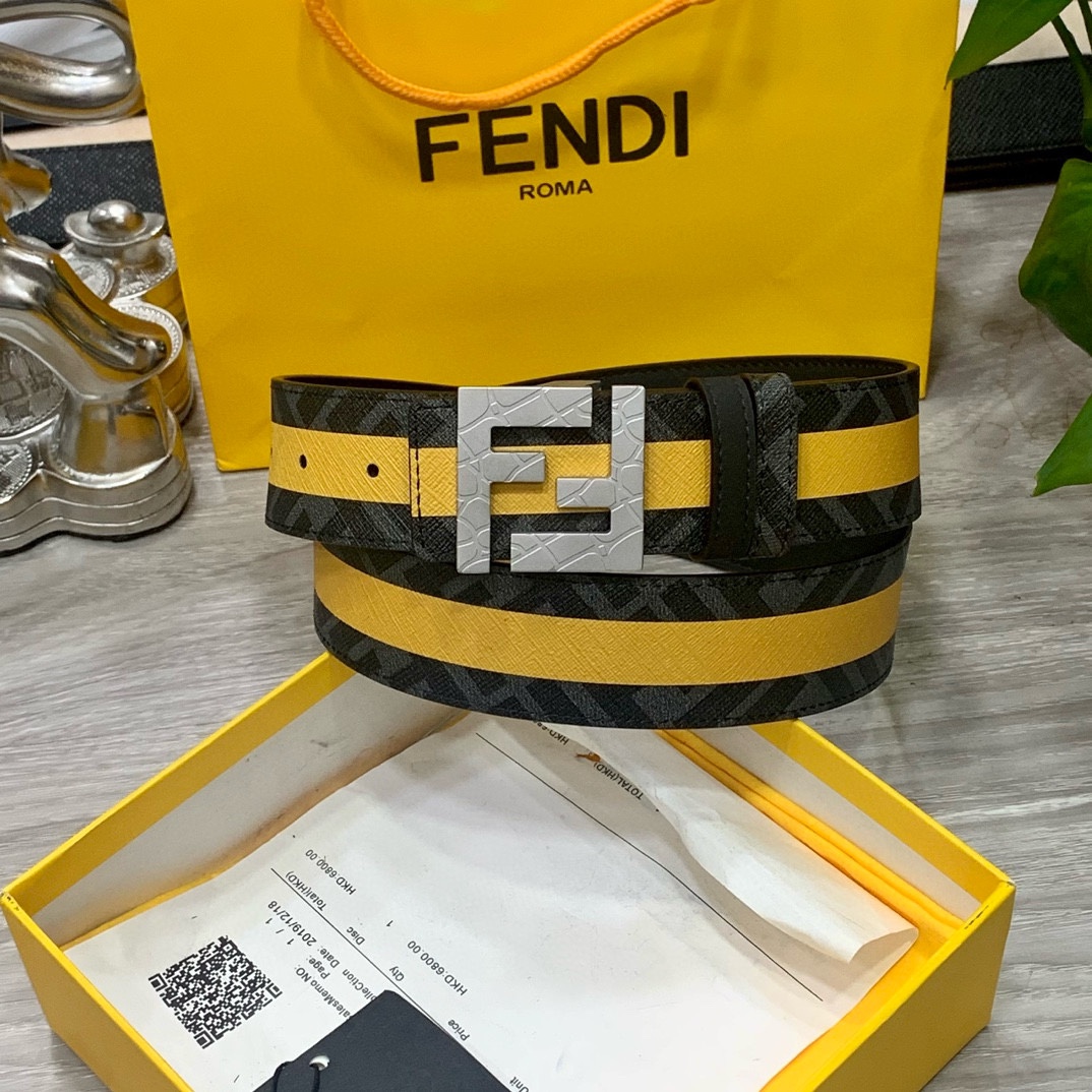 Fendi Leather Belts 1:1 Mirror Version