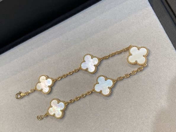 Van Cleef Bracelet Dupe, White Clover Bracelet