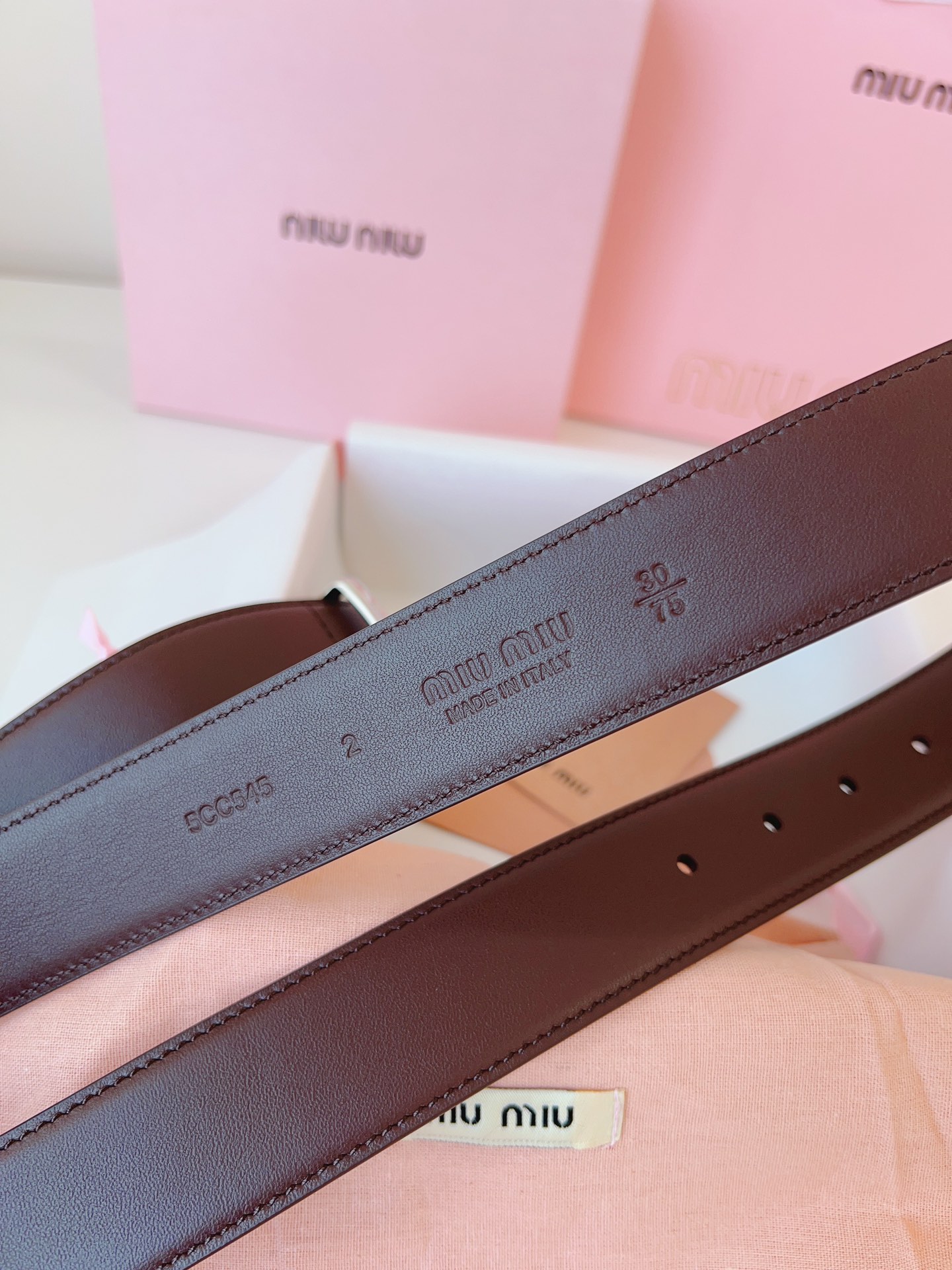 MiuMiu Leather Belts 1:1 Mirror Version