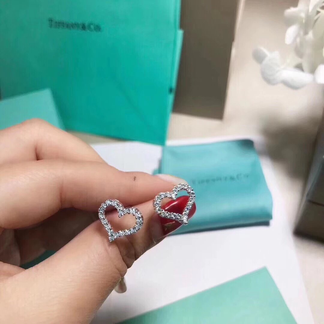Tiffany Diamond Heart Earrings