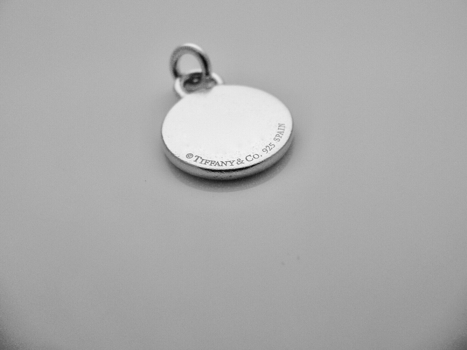 Tiffany & Co 1837 Blue Enamel Circle Pendant Charm For Bracelet Necklace Silver