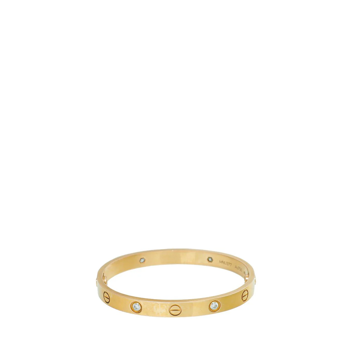 Cartier 18K Rose Gold Diamonds Love Bracelet 16