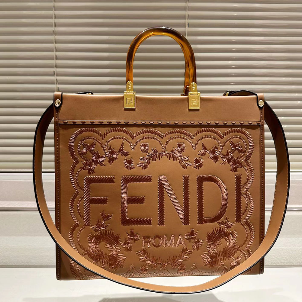 FENDI Sunshine Flower Embroidery Bag Medium Bag(Replica)