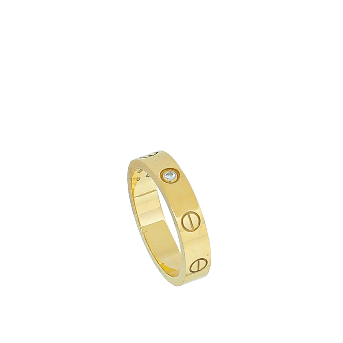 Cartier 18K Yellow Gold Diamond Love Wedding Band Ring 51