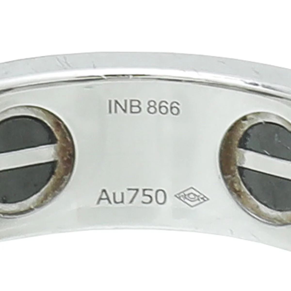 Cartier 18K White Gold Diamond Paved & Ceramic Love Ring 58