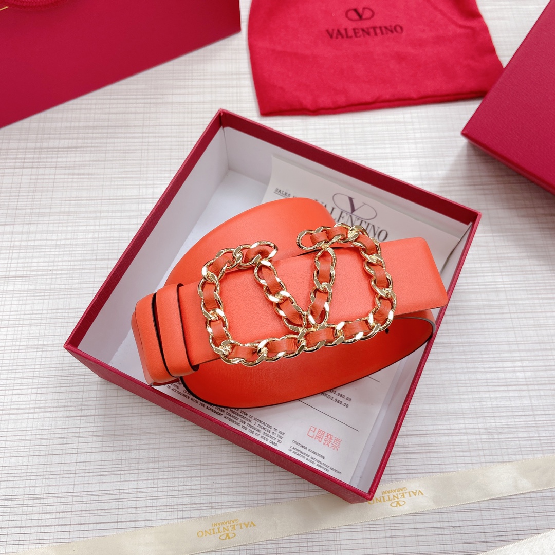 Valentino Leather Belts 1:1 Mirror Version