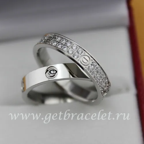 Copy Cartier LOVE Ring White Gold Diamonds