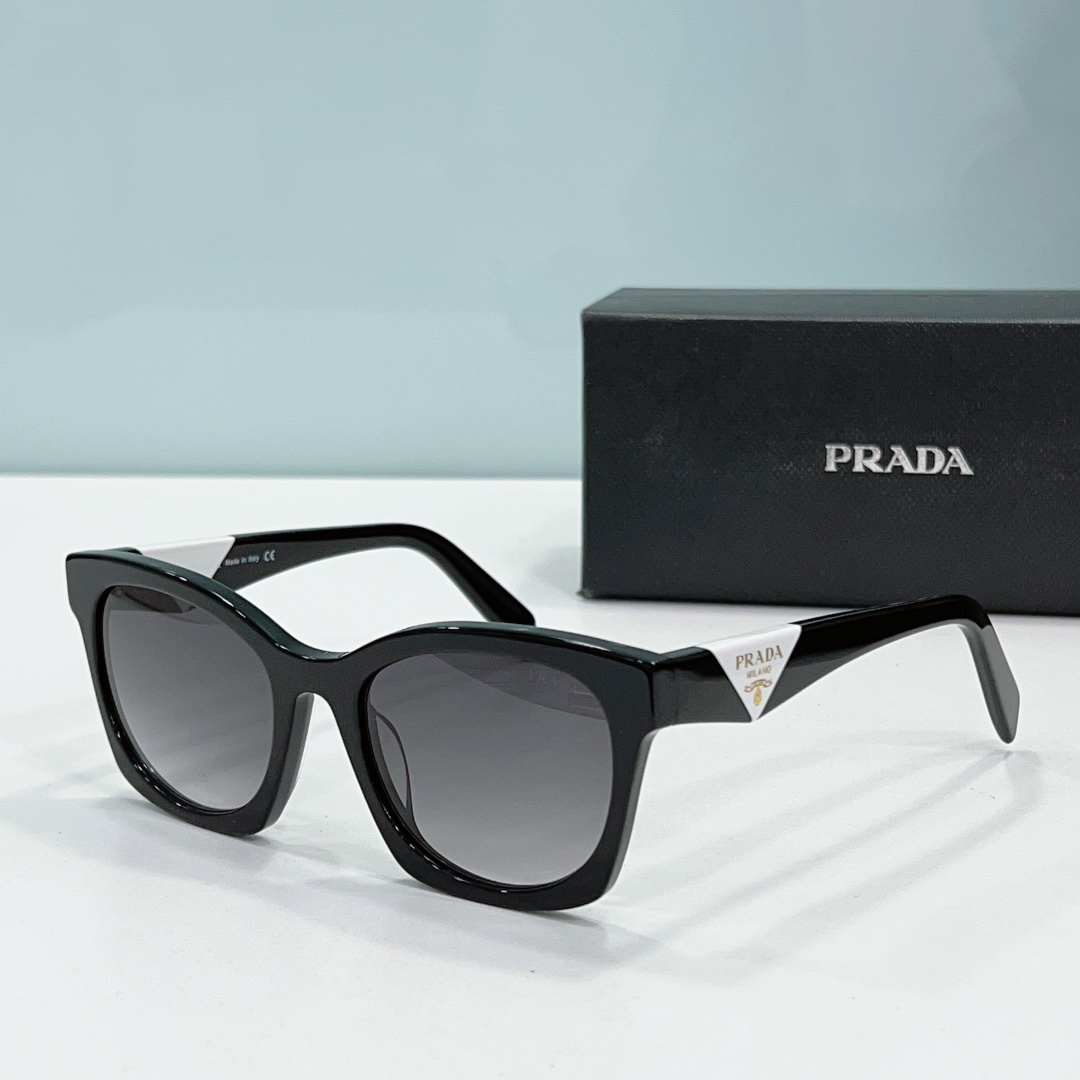 Prada Mirror leg print Logo  sunglasses Top quality （Replica）