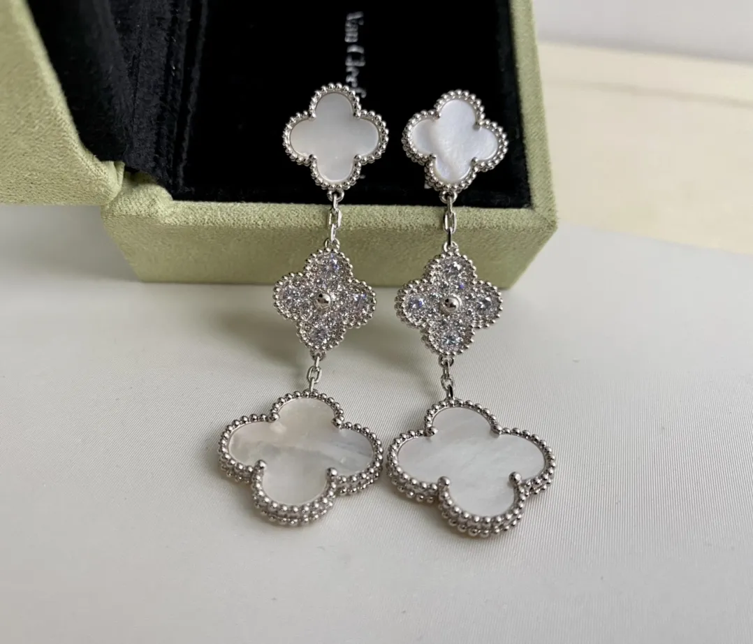 Van Cleef & Arpels Magic Alhambra Earrings 3 Motifs With Diamonds
