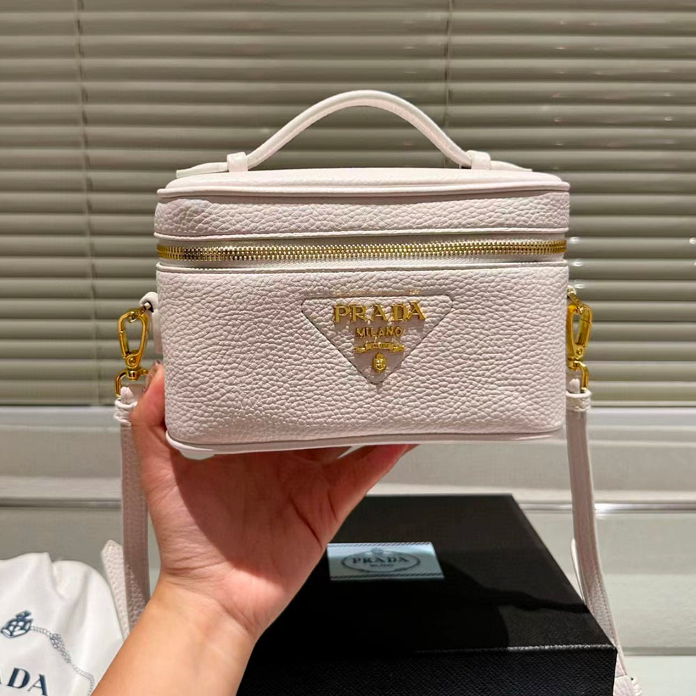 Prada Leather Makeup Bag Handbag (Replica)