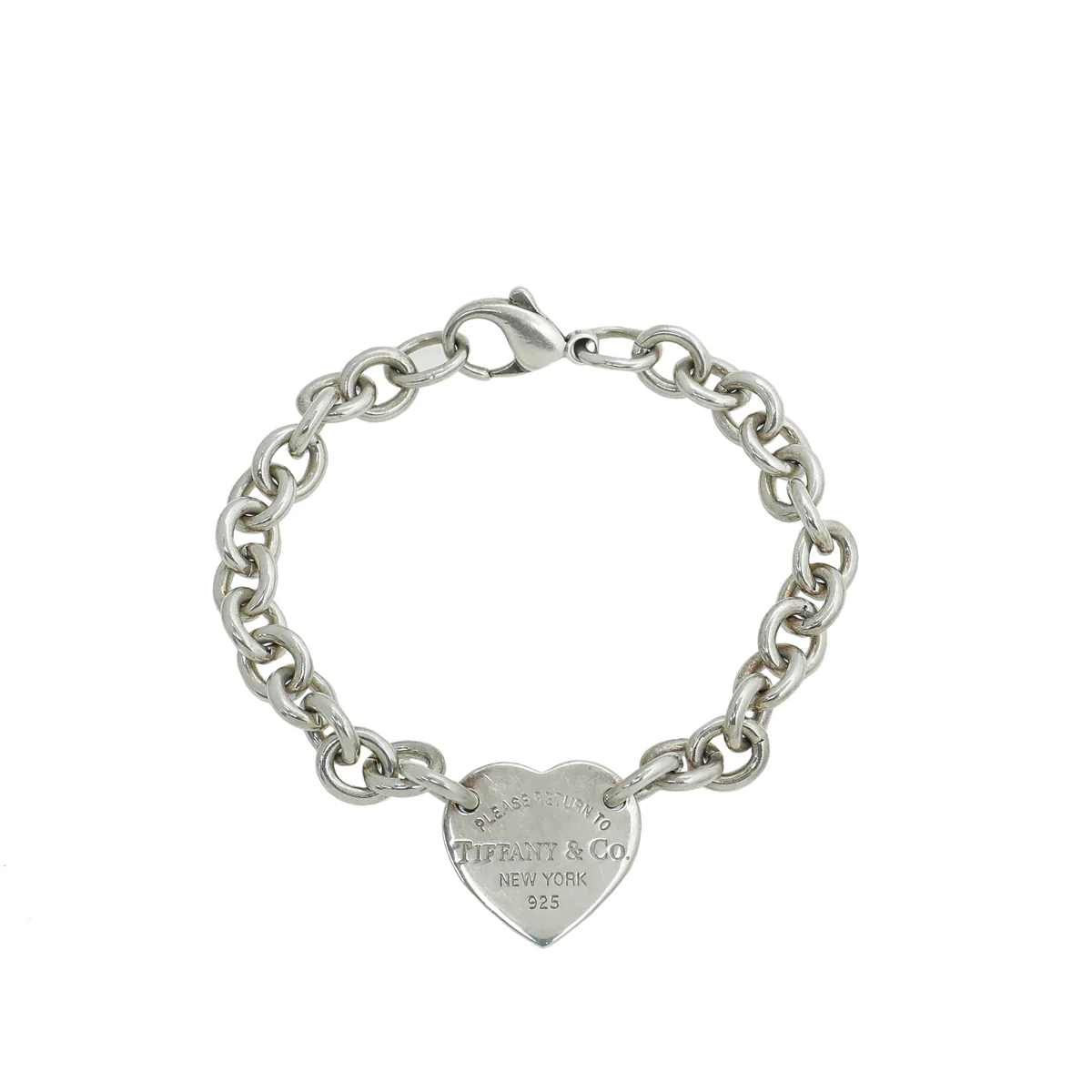 Tiffany & Co Sterling Silver Heart Tag Bracelet