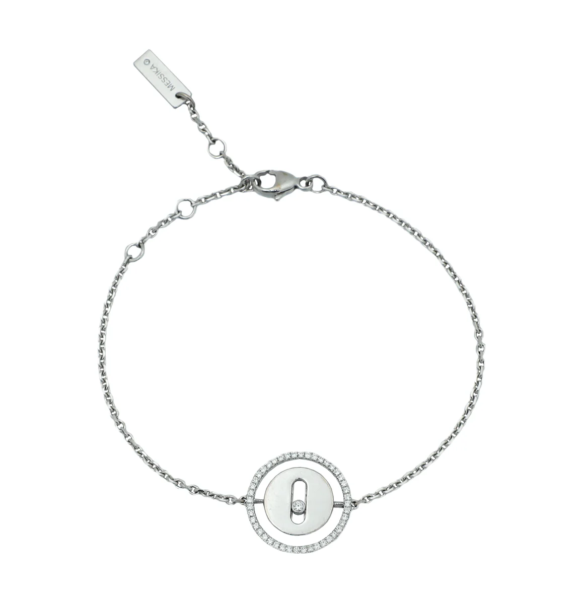 Messika 18K White Gold Diamond Lucky Move Bracelet