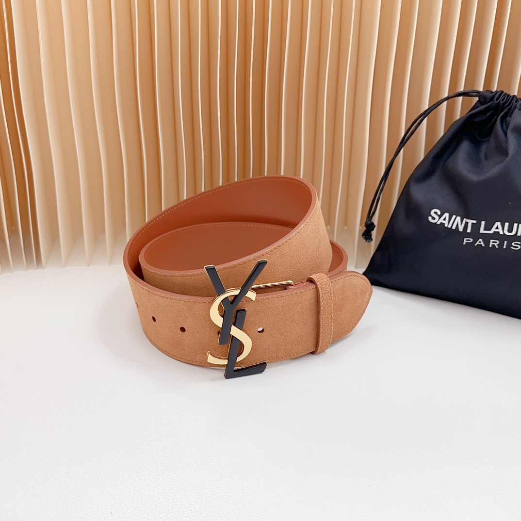 YSL Saint Laurent Leather Belts 1:1 Mirror Version