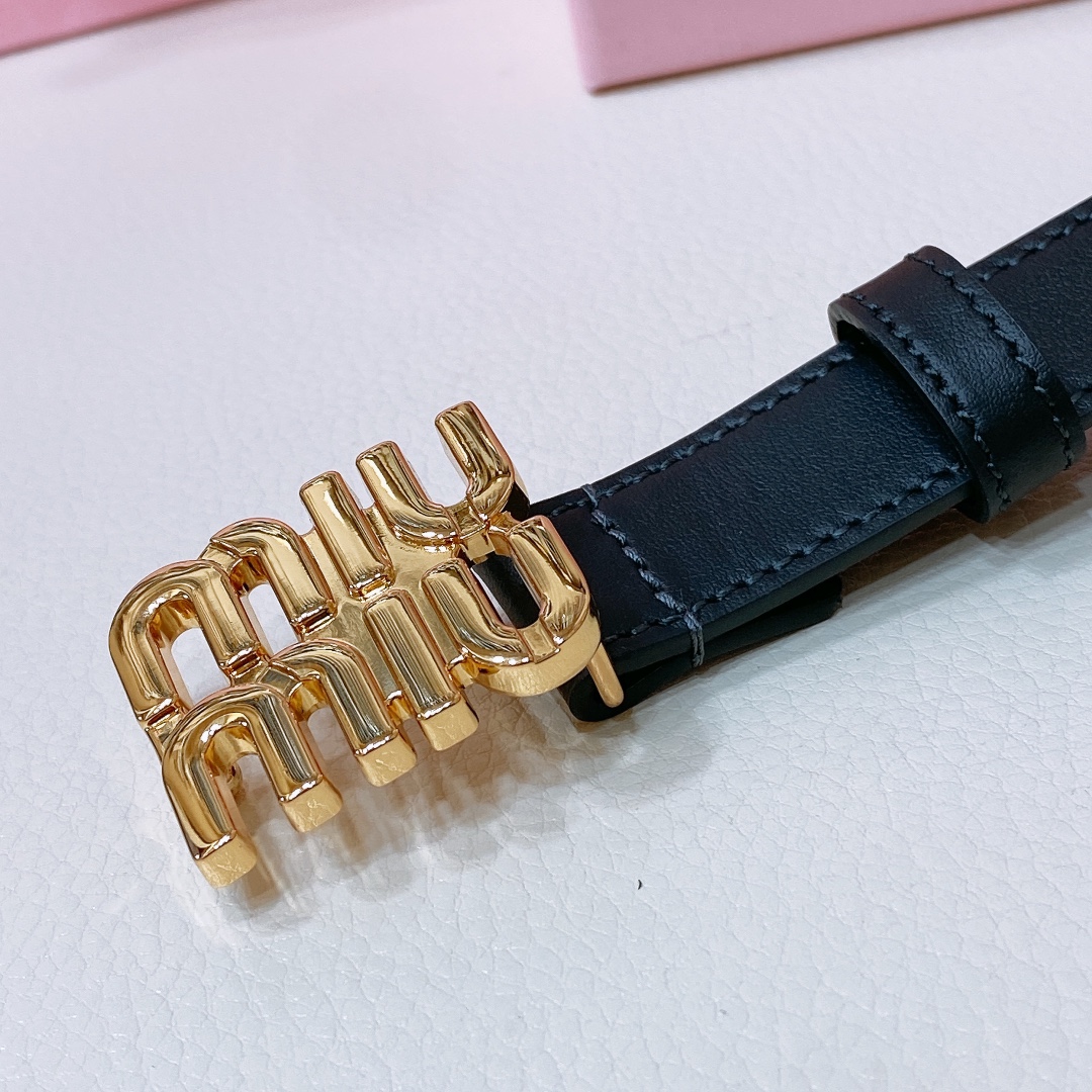 MiuMiu Leather Belts 1:1 Mirror Version