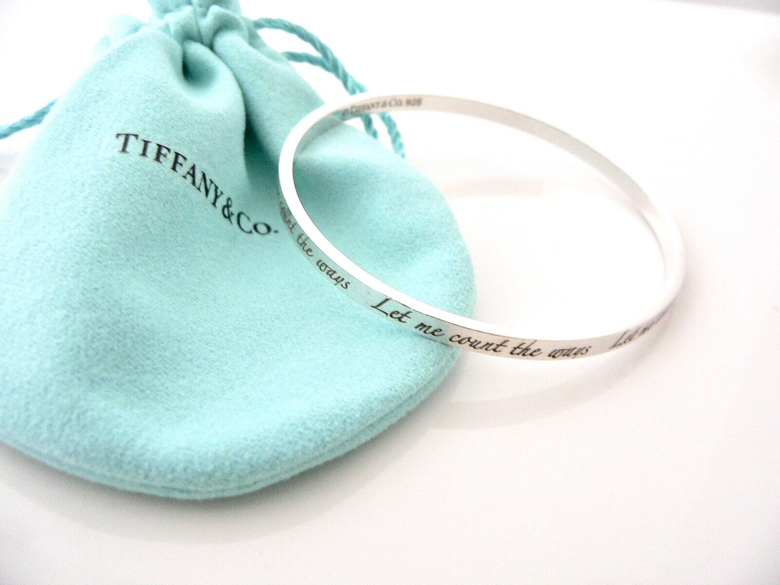 Tiffany & Co Let Me Count the Ways Bracelet Bangle Pouch Gift Love Art T and Co