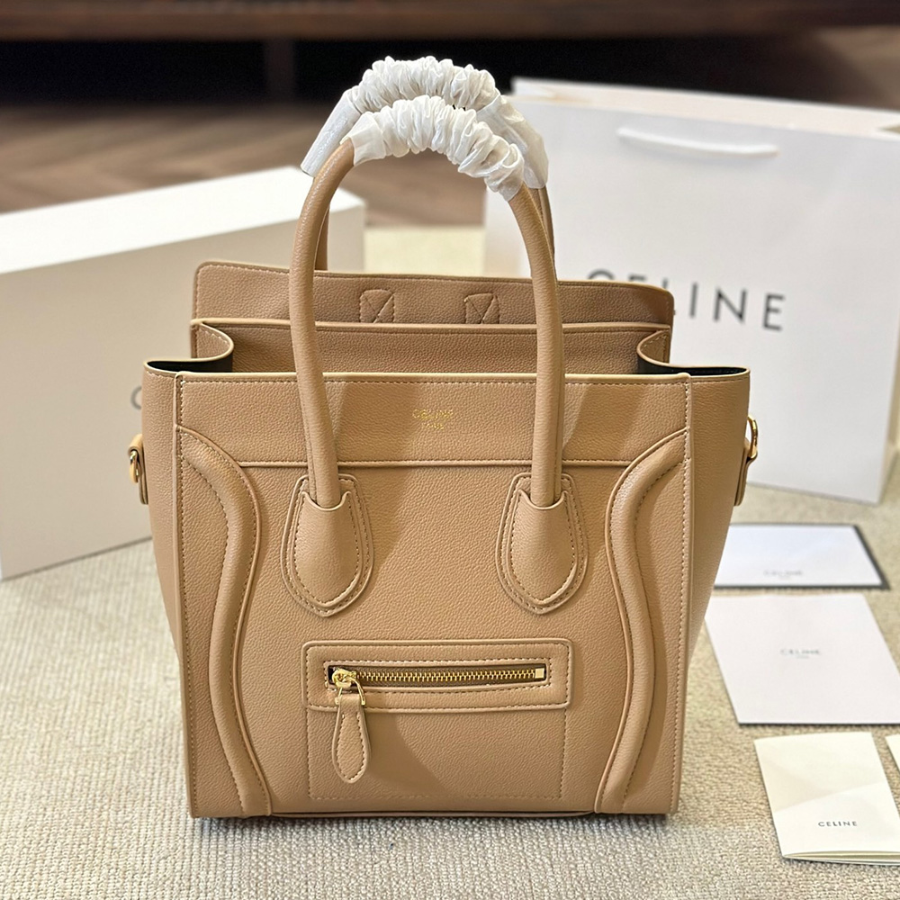 Celine Luggage Smiley leather handbag crossbody bag  (Replica)