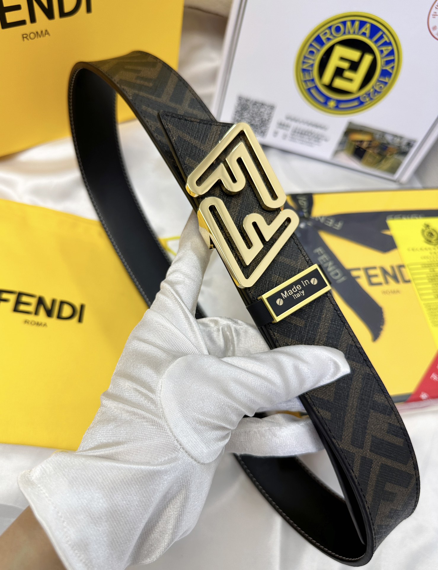 Fendi Leather Belts 1:1 Mirror Version