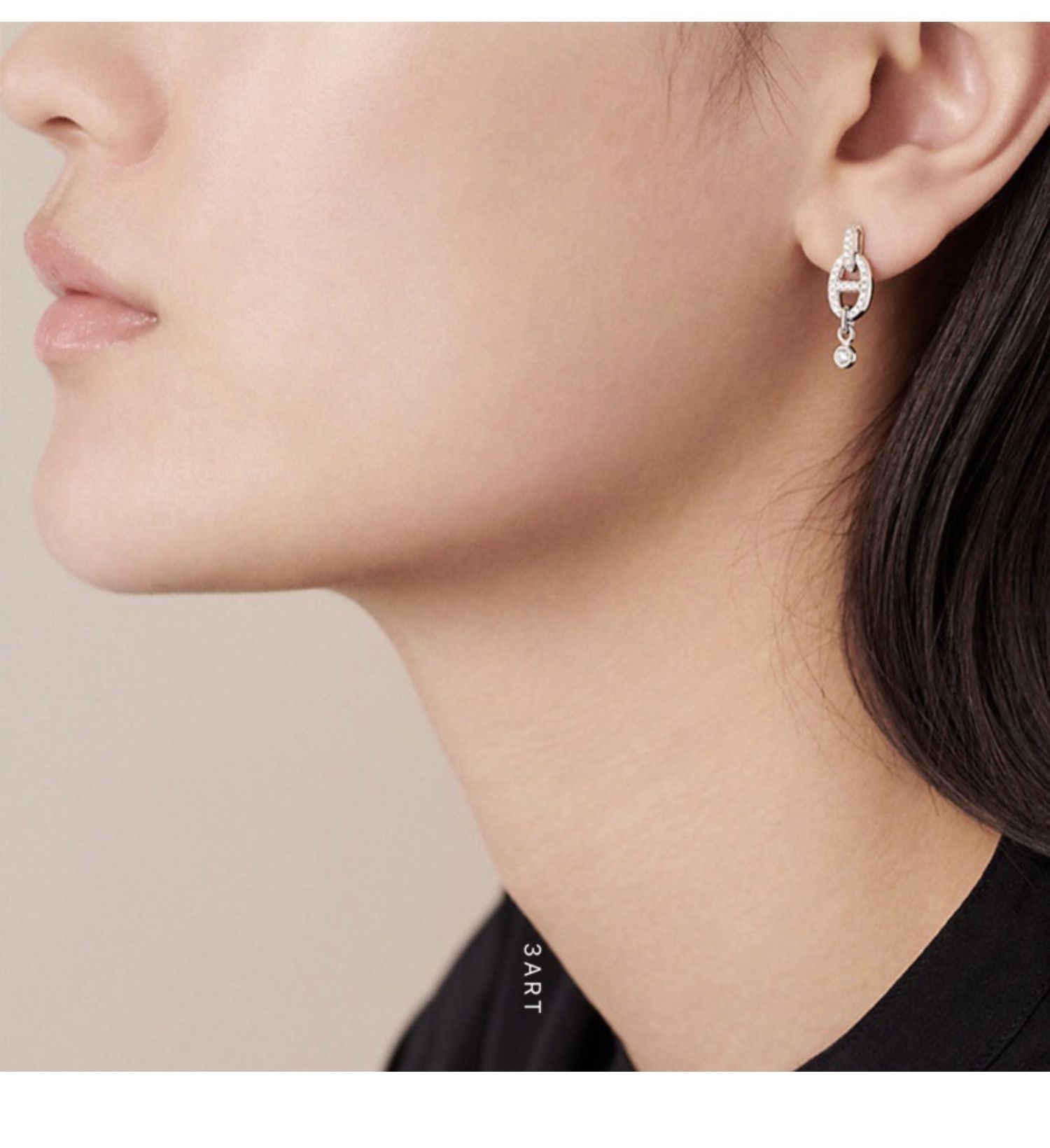 Hermes PM Chaine D'Ancre Enchainee Earrings