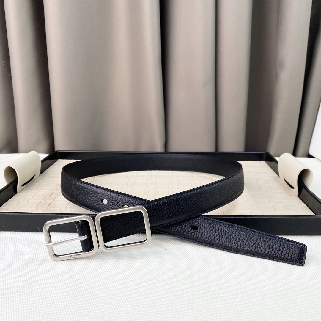 YSL Saint Laurent Leather Belts 1:1 Mirror Version