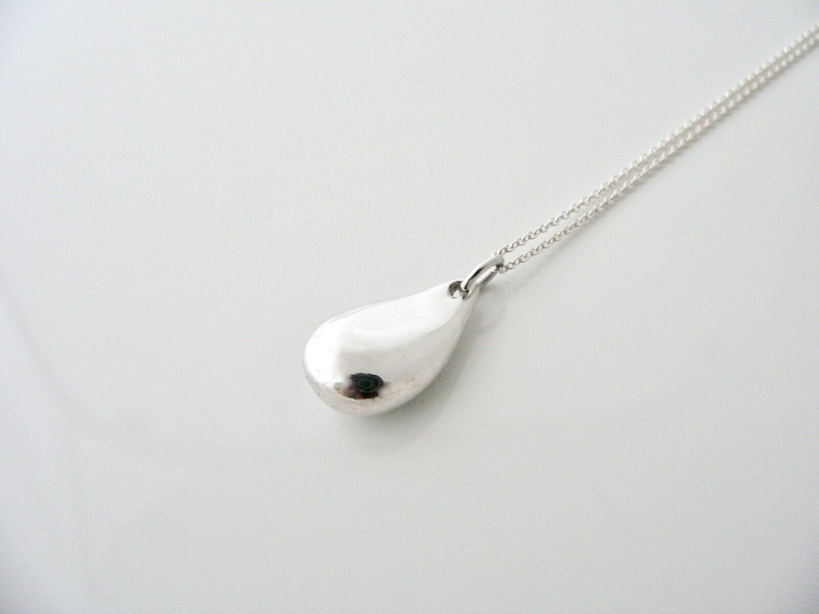 Tiffany & Co Peretti Large Teardrop Necklace Pendant Charm Gift Love Silver