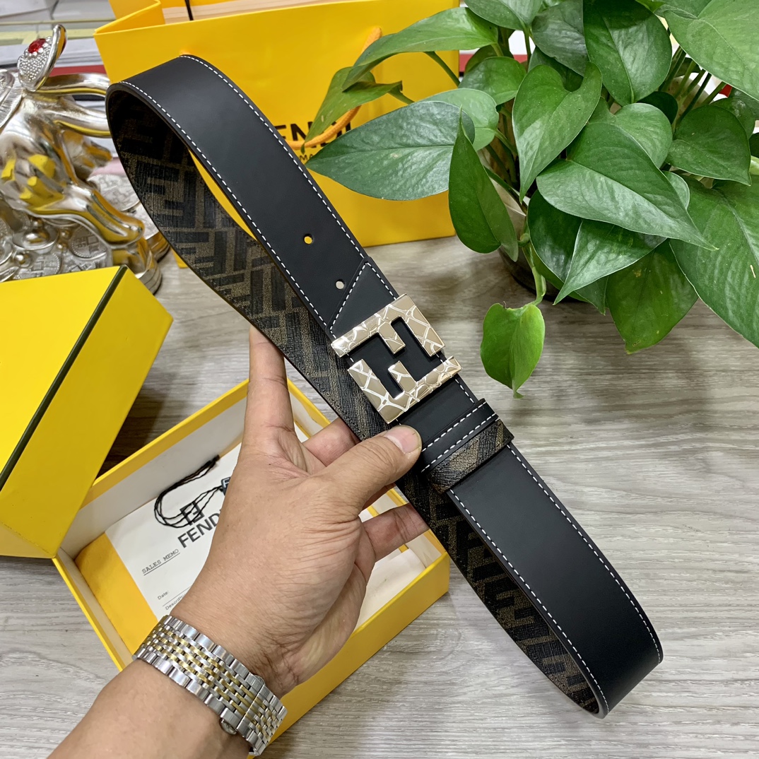 Fendi Leather Belts 1:1 Mirror Version