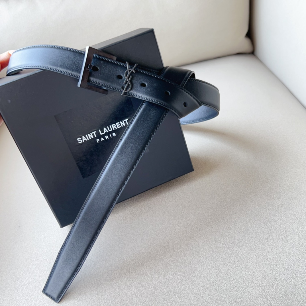 YSL Saint Laurent Leather Belts 1:1 Mirror Version