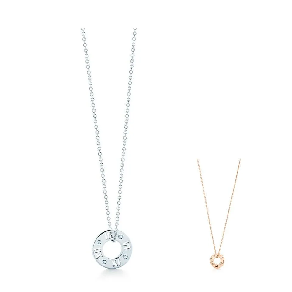 Replica Tiffany Atlas Pierced Circle Pendant Studded Diamonds Necklace Jewelry Online Shop 34160856/30480554