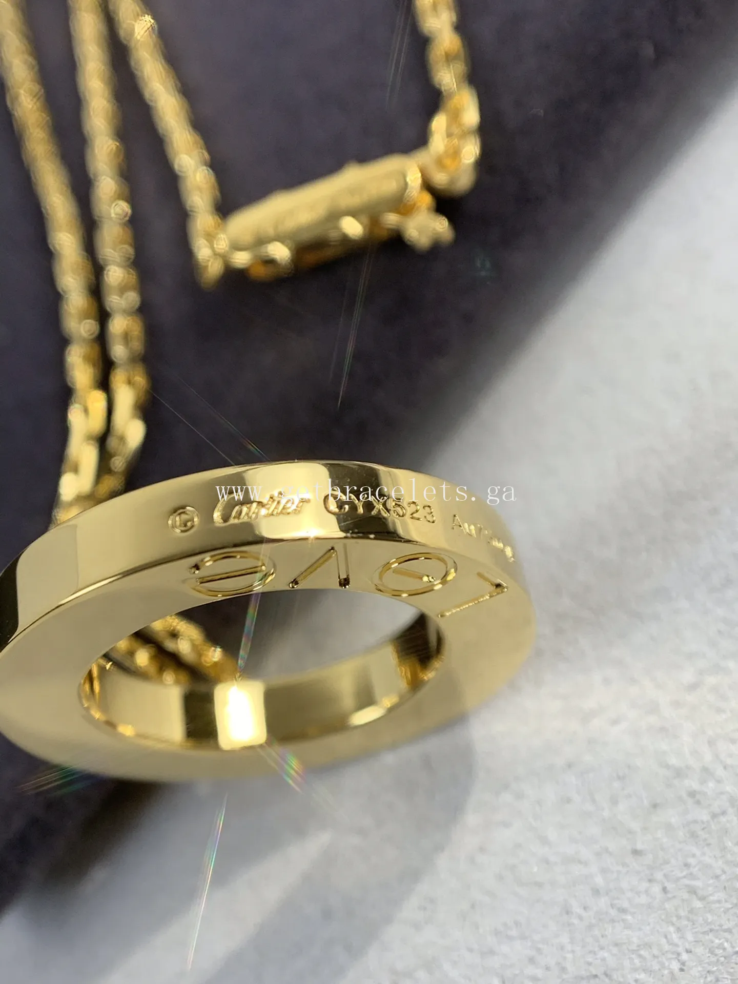 Cartier Love Necklace Yellow Gold With Pave Diamonds