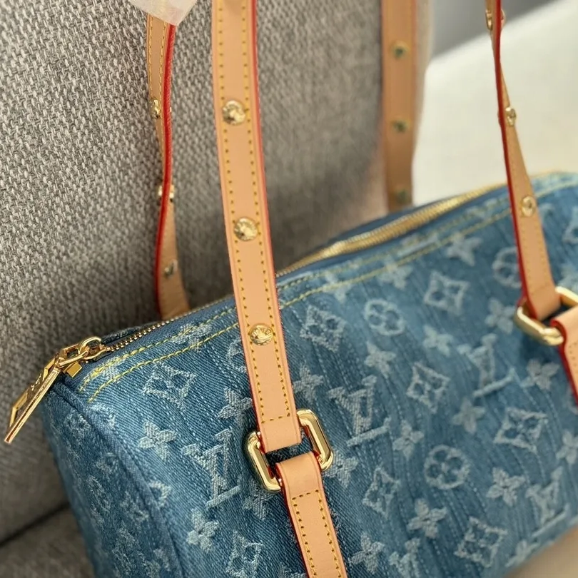 Louis Vuitton LV Denim PAPILLON Handbag Shoulder Bag (Replica)