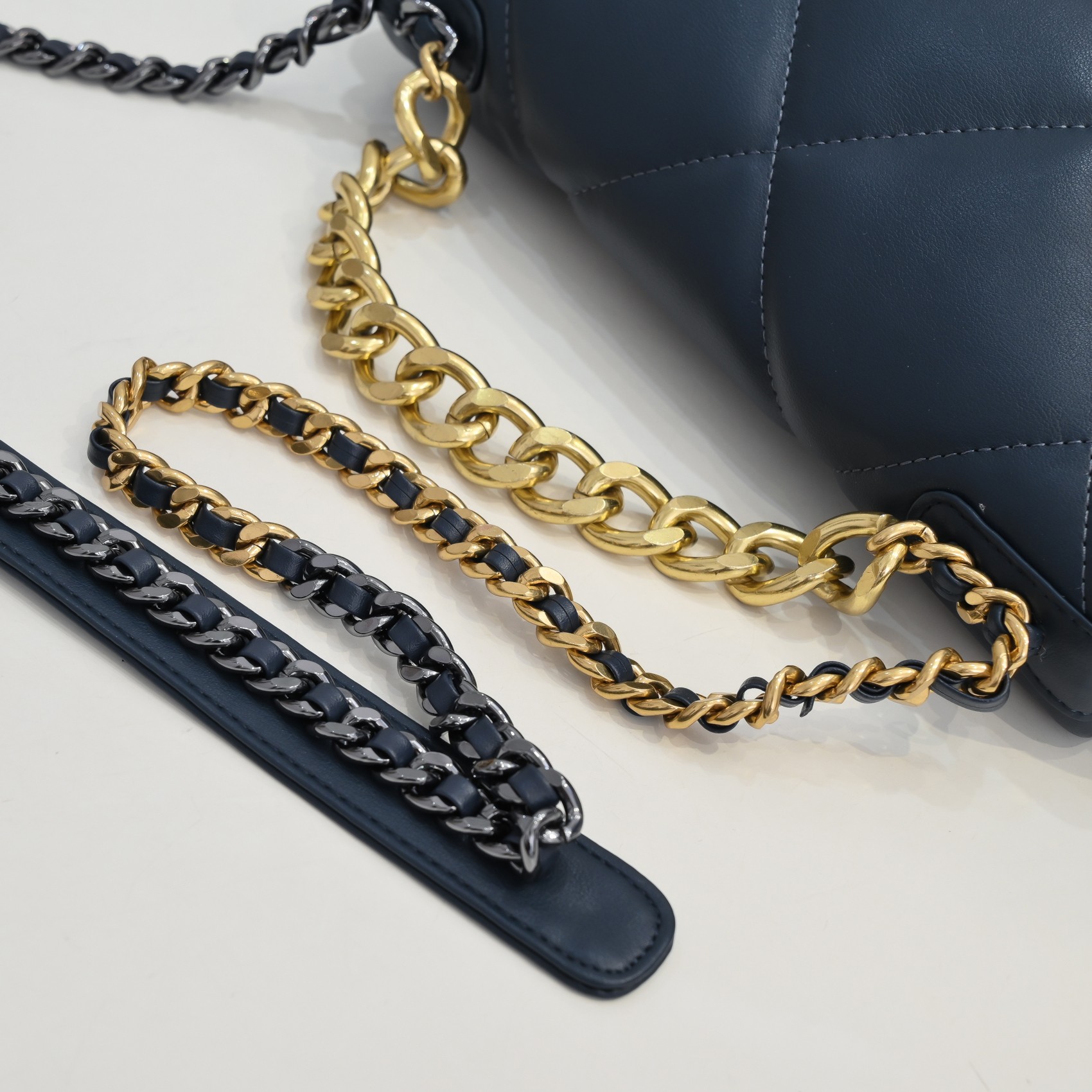 Chanel Lambskin Quilted Medium19 Flap Shoulder Bag Handbag