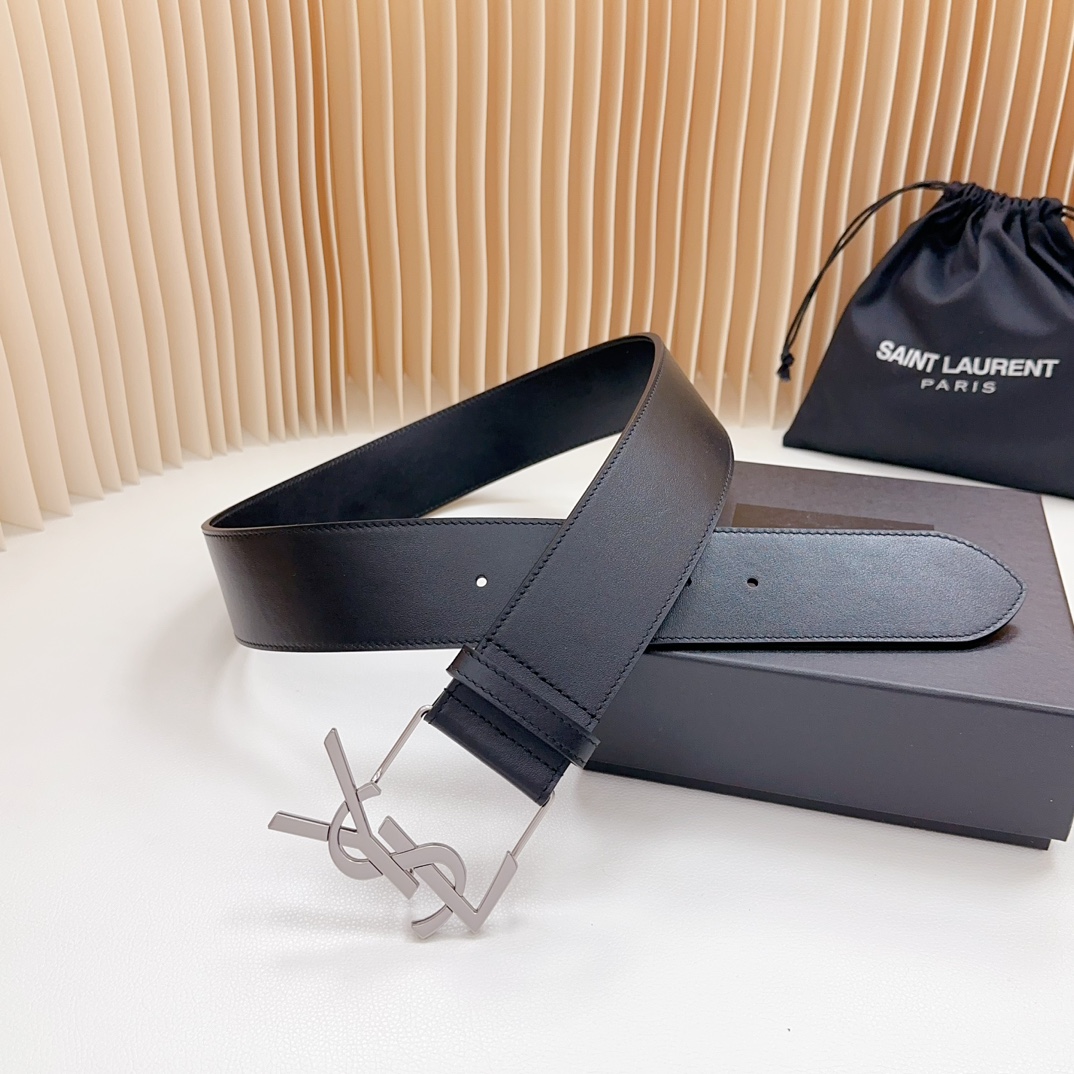 YSL Saint Laurent Leather Belts 1:1 Mirror Version