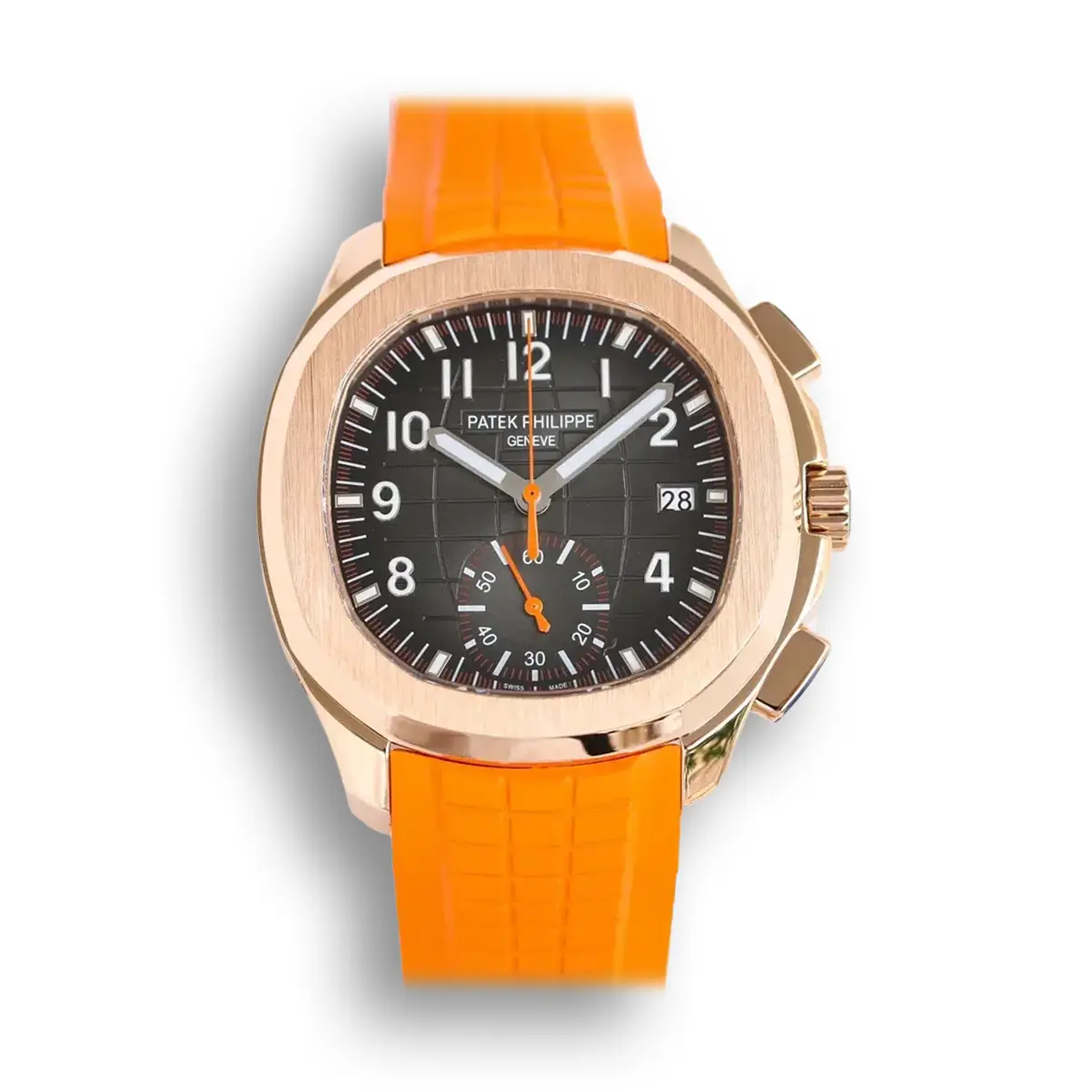 Aquanaut 5968A-001 Chronograph 42.2 mm,Steel,5968A-001 Orange Strap