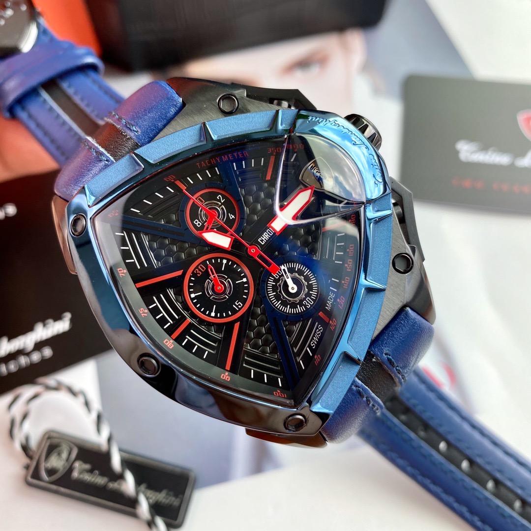 Tonino Lamborghini New Spyder Chronograph Black / Red / Blue